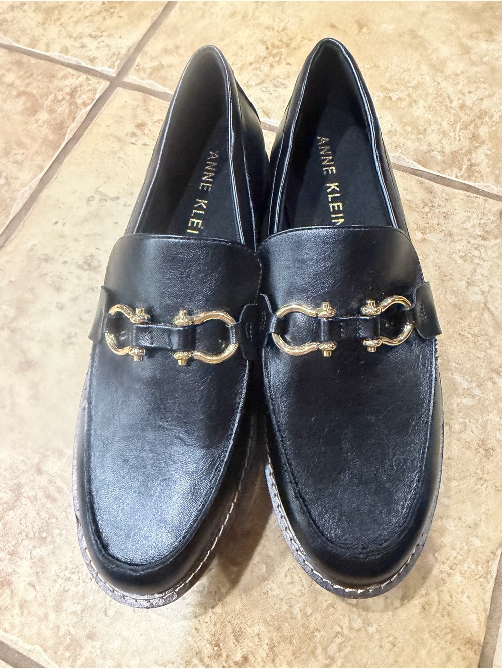 Anne Klein Ezra bit loafer in black, size 8.5M. NWOB